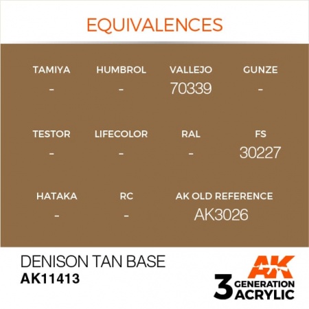 AK11413 Краска акриловая 3Gen Denison Tan Base