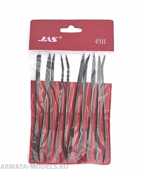 4311 Набор рифелей, 10 шт.,блистер + чехол