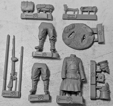 CHM-54084. Ратник С-Петербургского (или Пензенского) пешего ополчения, Россия 1812-13 гг. Материал - смола. Chronos Miniatures