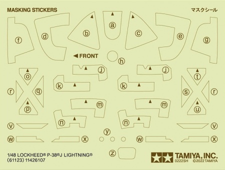 61123T Сборная модель Lockheed P-38J Lightning Tamiya