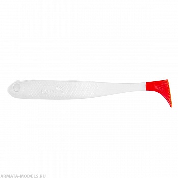 Виброхвост Jumbo 4,95"/12.5 см White RT 5шт. (HS-7/1-003) Helios