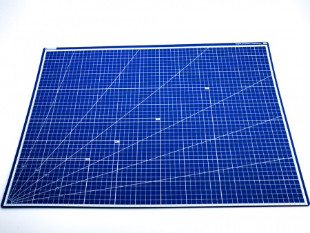 100128RK Коврик для резки А2, 3 слоя, голубой небо