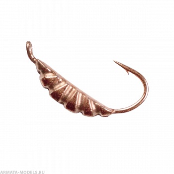 Мормышка вольф Опарыш с ушком 4мм 0,65гр Cu (MW-4240-Cu) Helios( цена указана за упаковку, в количестве 10шт.)