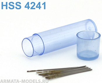 42256J Мини-сверло, диаметр 0,46-0,51 мм, HSS 4241, титановое покрытие, 10 шт./уп.