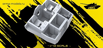 AM72356 Миниатюра Интерьер рубки катера Раптор