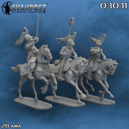 030.11АП Французская кавалерия: драгуны, командная группа (1810-1812) Аванпост