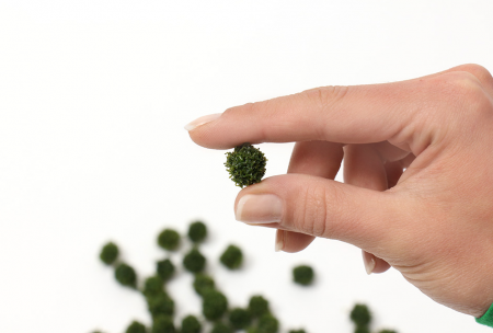 030kd001  Антуражные шарики для макета темно-зеленые. 20шт.