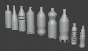 HE-35095 Набор бутылок из прозрачной смолы 3д печать