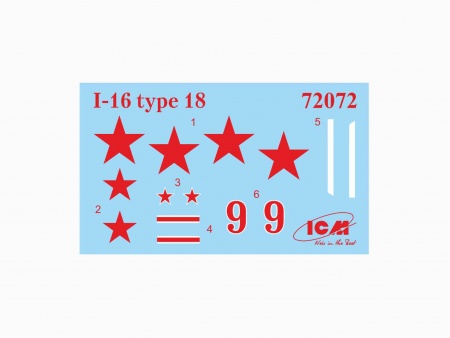 72072 И-16 тип 18,  советский истребитель II Мировой войны ICM 72072 И-16 тип 18,  советский истребитель II Мировой войны ICM