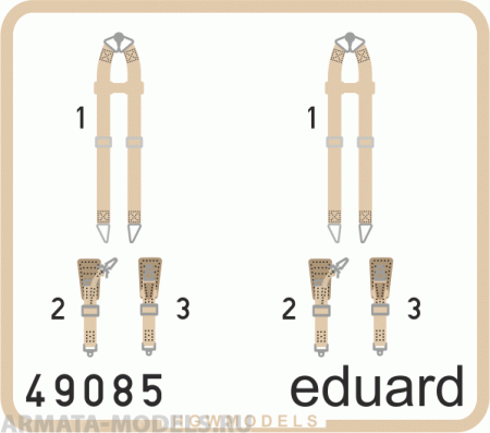 49085ED Комплект фототравления Seatbelts Luftwaffe WWII bombers SUPERFABRIC