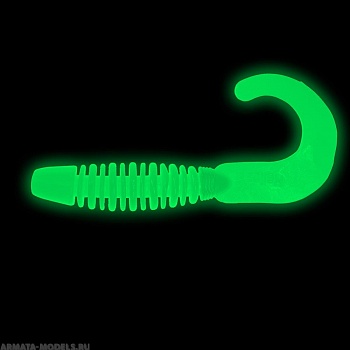 Твистер несъедоб. Din 3,11''/7,9см Phosphorus 100шт. (HS-33-041-N) Helios( цена указана за упаковку, в количестве 100шт.)