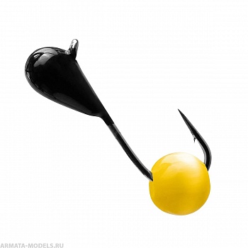 Мормышка вольф. Кошачий глаз 0,5г капля d3,2 желтый (10шт/уп) Premier Fishing( цена указана за упаковку, в количестве 10шт.)