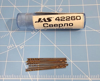 42260J Мини-сверло, диаметр   0,55 мм, HSS 4241, титановое покрытие, 10 шт./уп.