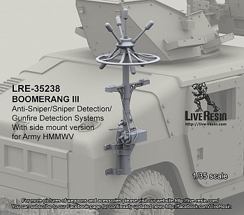LRE35238 Анти-снайперский локатор выстрелов BOOMERANG III, версия устанавливаемая сбоку для армейских бронемашин HMMWV.