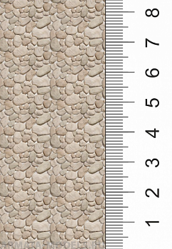 040tkb009 Текстура светлого булыжника для макетов. Лист А4.