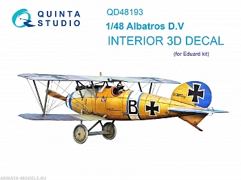 QD48193 3D Декаль интерьера кабины Albatros D.V (Eduard)
