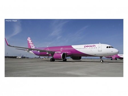 10850-Пассажирский самолет Peach AIRBUS A321LR Hasegawa