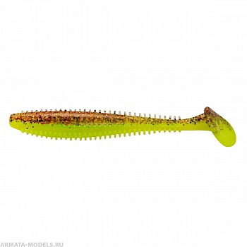 Виброхвост Shaggy 3,35"/8,5 см Golden Lime 5шт. (HS-16-048) Helios