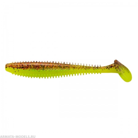 Виброхвост Shaggy 3,35"/8,5 см Golden Lime 5шт. (HS-16-048) Helios