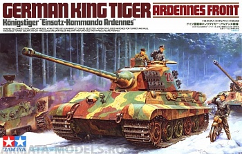 35252 Танк King Tiger Ardennes Front, мотоцикл Dkw Nz350. В комплекте 3 фигуры и мотоциклист