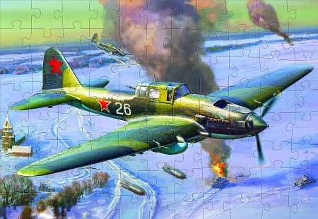 55004 Пазлы &amp;amp;amp;quot;Советский двухместный штурмовик Ил-2 (обр. 1943) (4826)