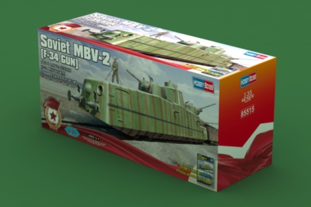 85515 Броневагон Soviet MBV-2  F-34 GUN Hobby Boss