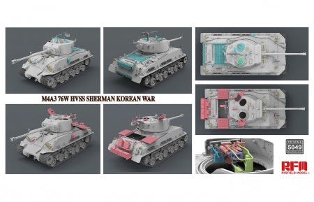 RM-5049 M4A3 76w hvss Sherman Korean war Rye Field Model (RFM)