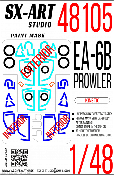 48105SX Окрасочная маска EA-6B Prowler (Kinetic) 48105SX Окрасочная маска EA-6B Prowler (Kinetic)