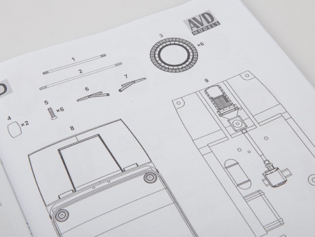1488AVD Сборная модель Пожарная автоцистерна Ikarus-526 AVD Models