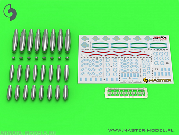 AM-24-013 Дополнительные типы боевых частей для британской ракеты РП-3 (60LB F, 25LB SAP, 25LB AP)