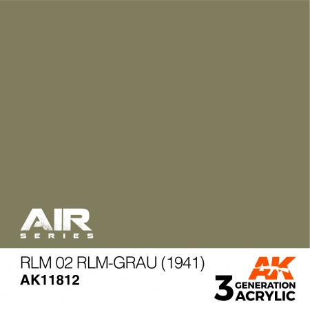 AK11812 Краска акриловая 3Gen RLM 02 RLM-Grau (1941)