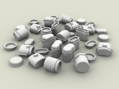 3115SOGA Набор японских котелков. SOGA Miniatures