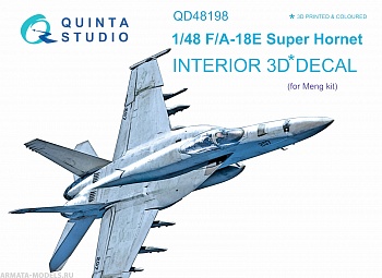 QD48198 3D Декаль интерьера кабины F/A-18E (для модели Meng)