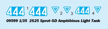 09599P Сборная модель 2S25 Sprut-SD Amphibious Light Tank Trumpeter