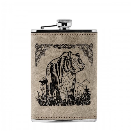 Фляжка Медведь 240 мл (А08-1) Hip Flask