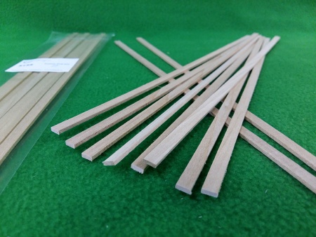5155SV рейки 2х6 мм - длина 300 мм - липа - 10 шт