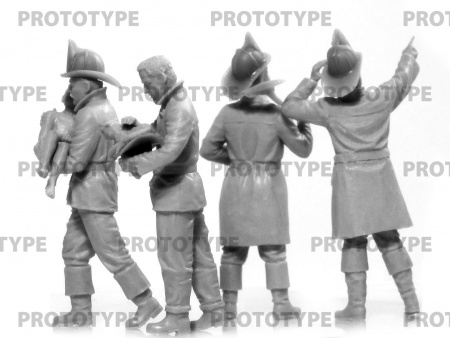 35622 Фигуры, Экипаж американской пожарной машины (1910-е г.) ICM