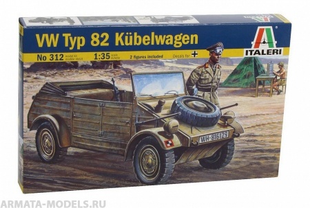 312ИТ Aвтомобиль VW Typ 82 Kubelwagen Italeri
