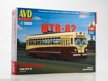 4047AVD Сборная модель Трамвай МТВ-82