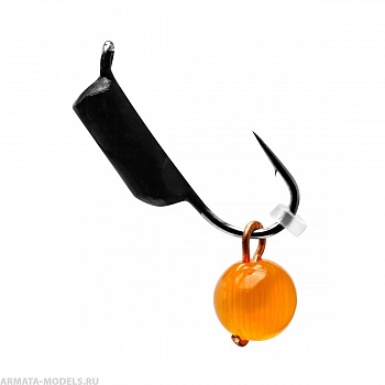Мормышка вольф. Кошачий глаз 0,58г подвес d2 оранжевый (10шт/уп) Premier Fishing( цена указана за упаковку, в количестве 10шт.)