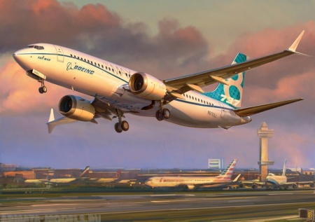 7026 Пассажирский авиалайнер Боинг 737-8 max™ 1/144 Звезда