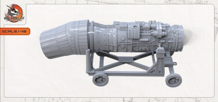 smk48074 Двигатель на тележке АЛ-31ФП (Не для свободной продажи) Arma Models