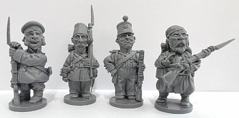 BIK-50.23. Крымская война №2.  В комплекте 4 фигуры. Материал - смола.
