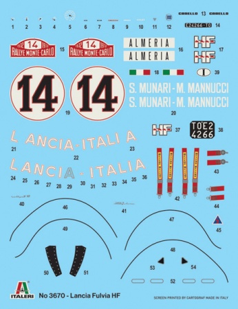 3670ИТ АВТОМОБИЛЬ Fulvia HF Ралли Монте-Карло 1972 