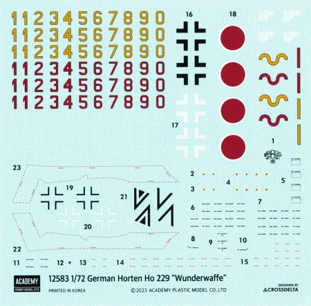 12583 Игрушка авиация German Horten Ho 229 Wunderwaffe Academy