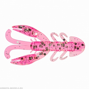 Рак Omar 2,05"/5,2 см Silver Sparkles & Pink 15шт. (HS-24-035) Helios