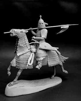 CHM-54362. Монгольский военачальник (Найон), 13 век (2 варианта головы, 2 варианта правой руки). 54 мм. Материал - смола.