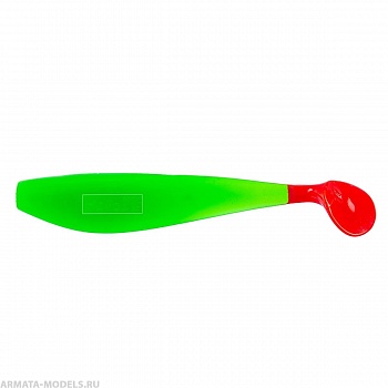 Виброхвост Zander 4"/10,2см Lime & Red 5шт. (HS-36-021) Helios