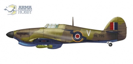 AH70042 Hurricane Mk II b / c Экспертный набор Arma Hobby