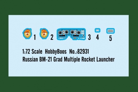 82931 РСЗО  Russian BM-21 Grad Multiple Rocket Launcher Hobby Boss